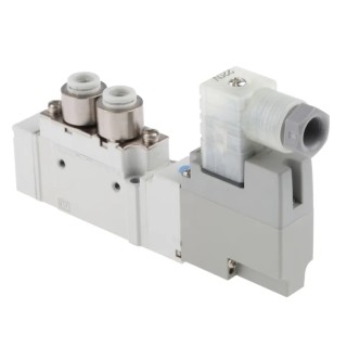 SMC Pneumatic Solenoid Valve, 5 Ports, One-Touch Fitting, 230V AC, 0.7 MPa Max Pressure SY5000