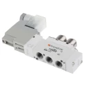 SMC Pneumatic Solenoid Valve, 5 Ports, One-Touch Fitting, 230V AC, 0.7 MPa Max Pressure SY5000