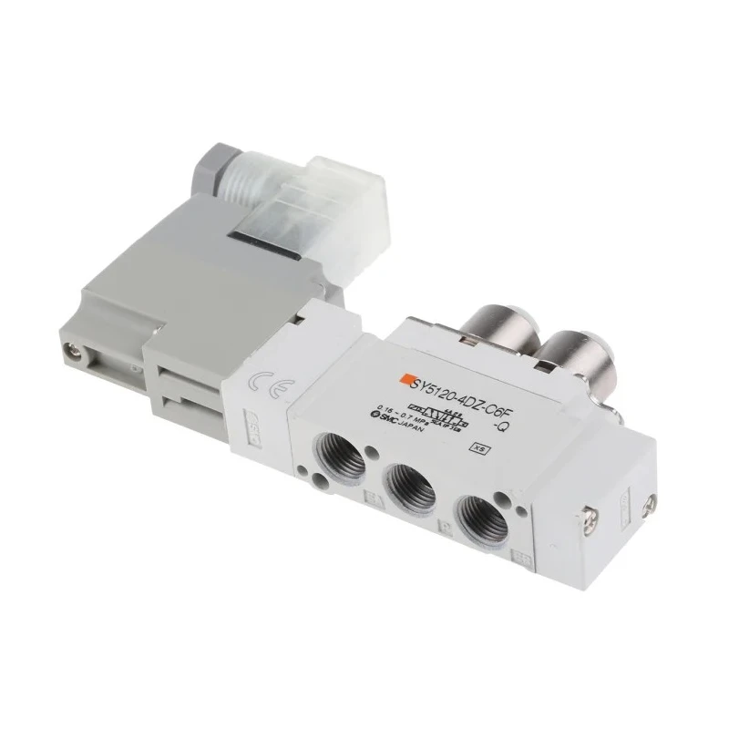 SMC Pneumatic Solenoid Valve, 5 Ports, One-Touch Fitting, 230V AC, 0.7 MPa Max Pressure SY5000
