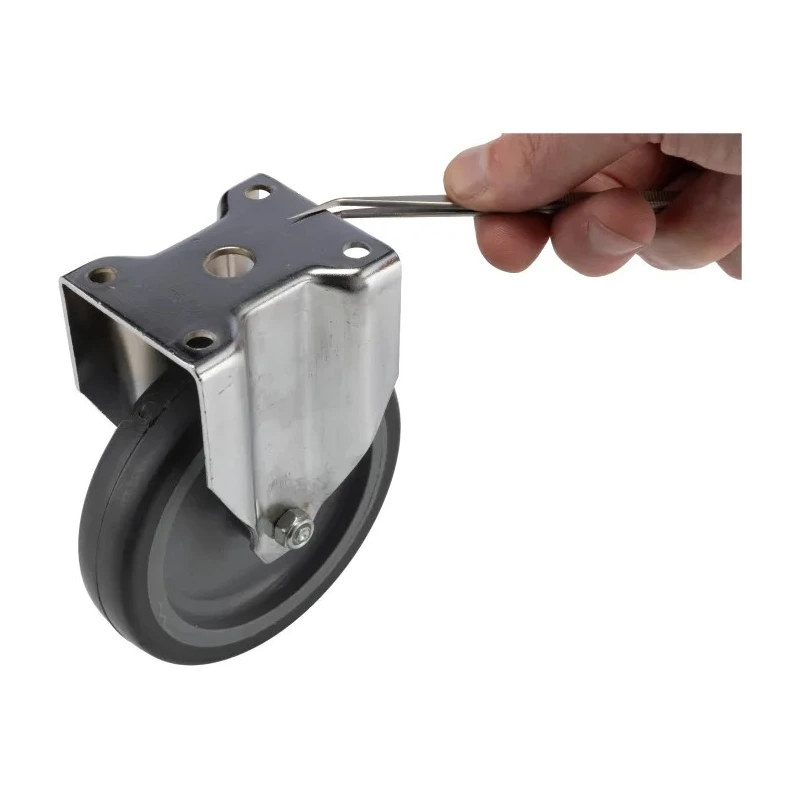 RS PRO Fixed Castor Wheel, Rubber Material, 60 kg Load Capacity, 100 mm Diameter, 30 mm Width, 129 mm Overall 712-4857