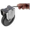 RS PRO Fixed Castor Wheel, Rubber Material, 60 kg Load Capacity, 100 mm Diameter, 30 mm Width, 129 mm Overall 712-4857