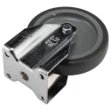RS PRO Fixed Castor Wheel, Rubber Material, 60 kg Load Capacity, 100 mm Diameter, 30 mm Width, 129 mm Overall 712-4857