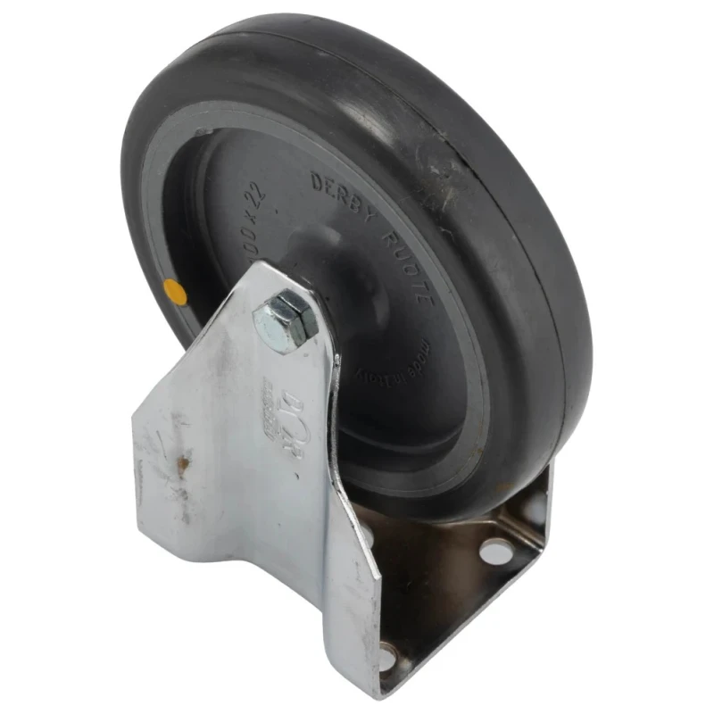 RS PRO Fixed Castor Wheel, Rubber Material, 60 kg Load Capacity, 100 mm Diameter, 30 mm Width, 129 mm Overall 712-4857