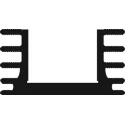 Aavid Thermalloy Heatsink TO-220 or TO-218 Package Black Anodised 8.5°C/W Thermal Resistance ML33