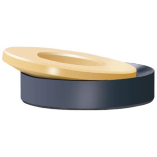 Igus Self-Aligning Thrust Bearing igubal Series with 10.2 mm ID, 24 mm OD, 7.5 mm Length, 5000 N Static Load Rating SAM-10
