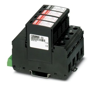 Phoenix Contact 3 Phase Surge Protector 50 kA 250 V AC DIN Rail Mount 2800183