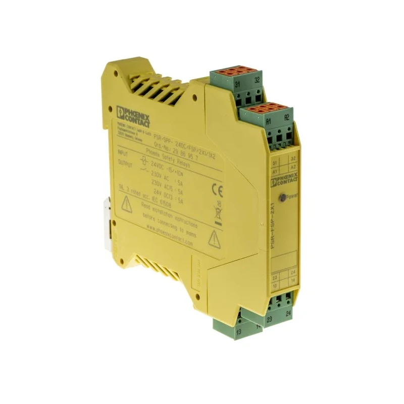 Phoenix Contact Coupling Relay PSR-SPP- 24DC/FSP/2X1/1X2 24V DC, 3 Safety Contacts, IP54, DIN Rail Mount 2986957