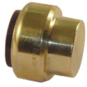 Pegler Yorkshire Brass Pipe Fitting Compression End Stop Female BSP 15 mm to Female Metric 15 mm 65866