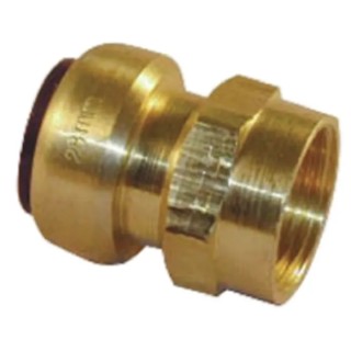 Pegler Yorkshire Brass Pipe Fitting Compression Coupler Female G 1/2 in to Female Threaded 1/2 in 65206