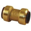 Pegler Yorkshire Brass Pipe Fitting Compression Coupler Female BSP 22 mm to Female Metric 22 mm 65121