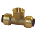 Pegler Yorkshire Brass Pipe Fitting Compression Branch Tee Female BSP 1/2 in to Female Threaded 1/2 in 65840
