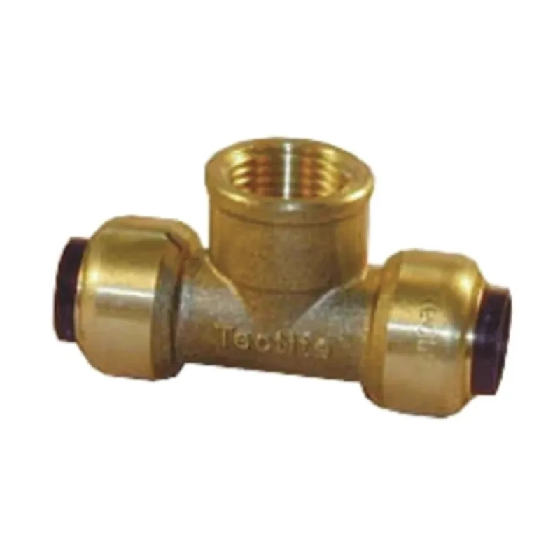 Pegler Yorkshire Brass Pipe Fitting Compression Branch Tee Female BSP 1/2 in to Female Threaded 1/2 in 65840
