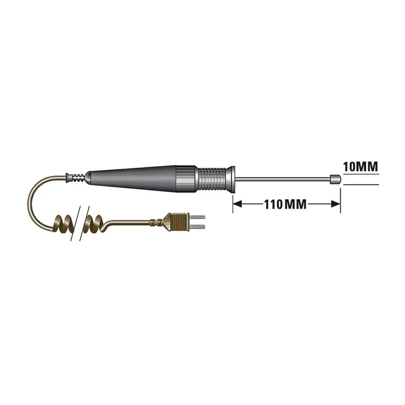 RS PRO Immersion Surface Temperature Probe 110 mm Length 10 mm Diameter 250 °C Max 712-8206
