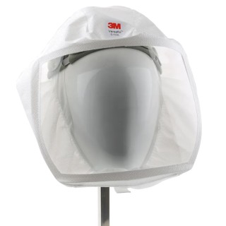 3M Head Cover Size M/L, Series S133L, White, Integrated Head Suspension, Compliant to EN 12941 and 3M S133L Soft Head Top