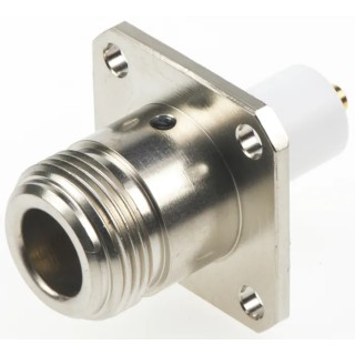 TE Connectivity N Series Panel Mount Female N Coaxial Connector 50 Ω Straight Body Solder 1057290-1