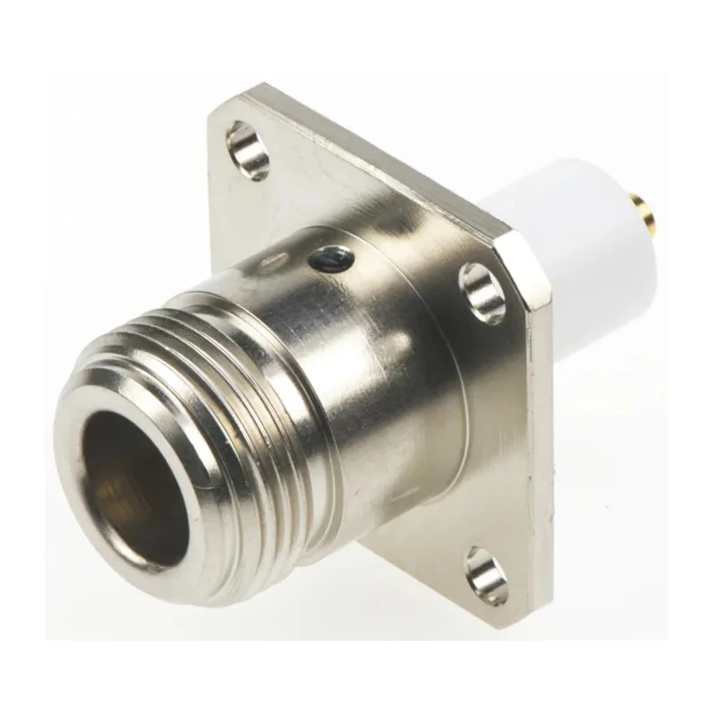 TE Connectivity N Series Panel Mount Female N Coaxial Connector 50 Ω Straight Body Solder 1057290-1