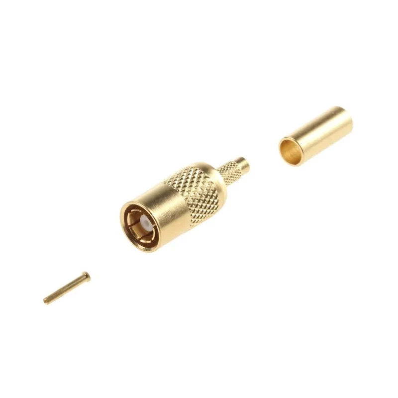TE Connectivity SMB Series Coaxial Connector Cable Male SMB, 50 Ω, Straight Body Crimp 413985-1