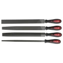 RS PRO 12 Inch 4 Piece Second Cut Engineers File Set with Ergonomic Handles 146-7308