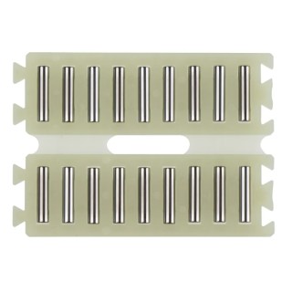 INA Double Flat Cage Assembly, 3 mm Roller Diameter, Assembly Width 45 mm, Double, Closed End FF3045-ZW-0-2