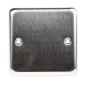 MK Electric White Stainless Steel 1 Gang Blanking Plate K3330BSS