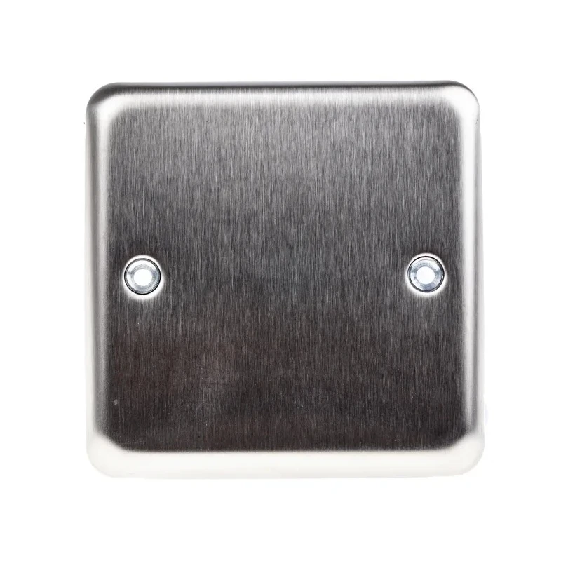 MK Electric White Stainless Steel 1 Gang Blanking Plate K3330BSS
