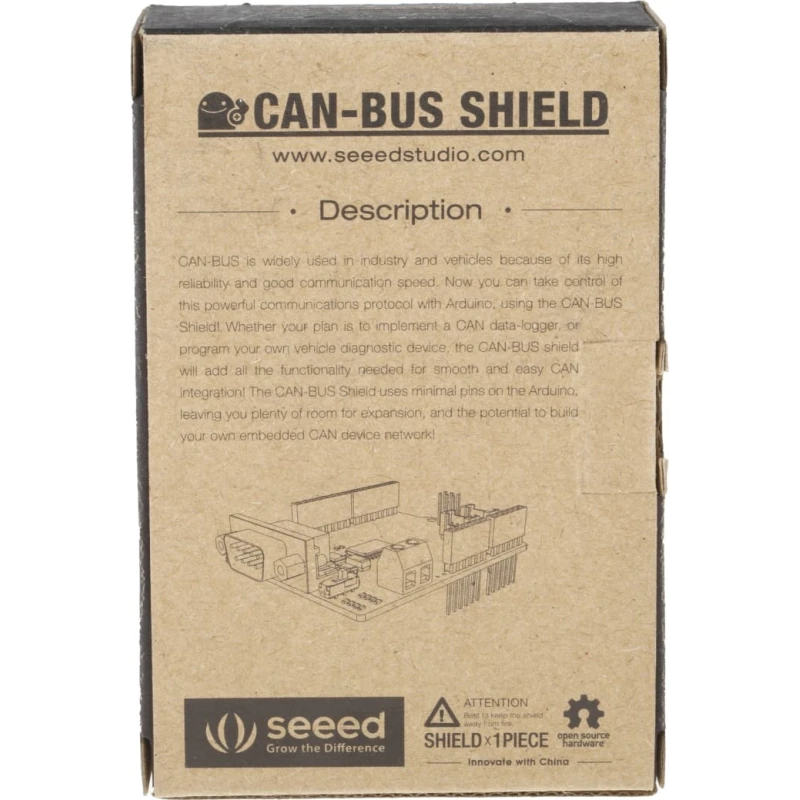 Seeed Studio Arduino Compatible CAN-BUS Shield Module with MCP2515 Controller and MCP2551 Transceiver V2 103030215