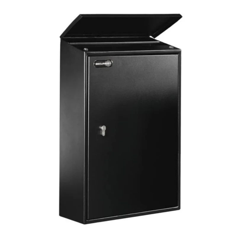 Securikey Galvanised Steel Mailbox 550 mm x 380 mm x 140 mm with Euro Profile Cylinder Security Deadlock BSPBHS550PHZCYL