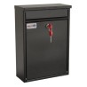 Securikey Black Galvanised Steel Mailbox 365 mm x 250 mm x 110 mm BSPB-FRONT250-RK