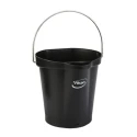 Vikan Durable 6L Plastic Round Bucket with Handle 260mm Length 270mm Width 258mm Height 56889