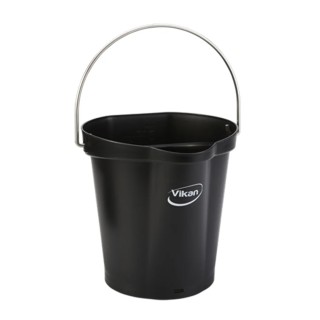 Vikan Durable 6L Plastic Round Bucket with Handle 260mm Length 270mm Width 258mm Height 56889