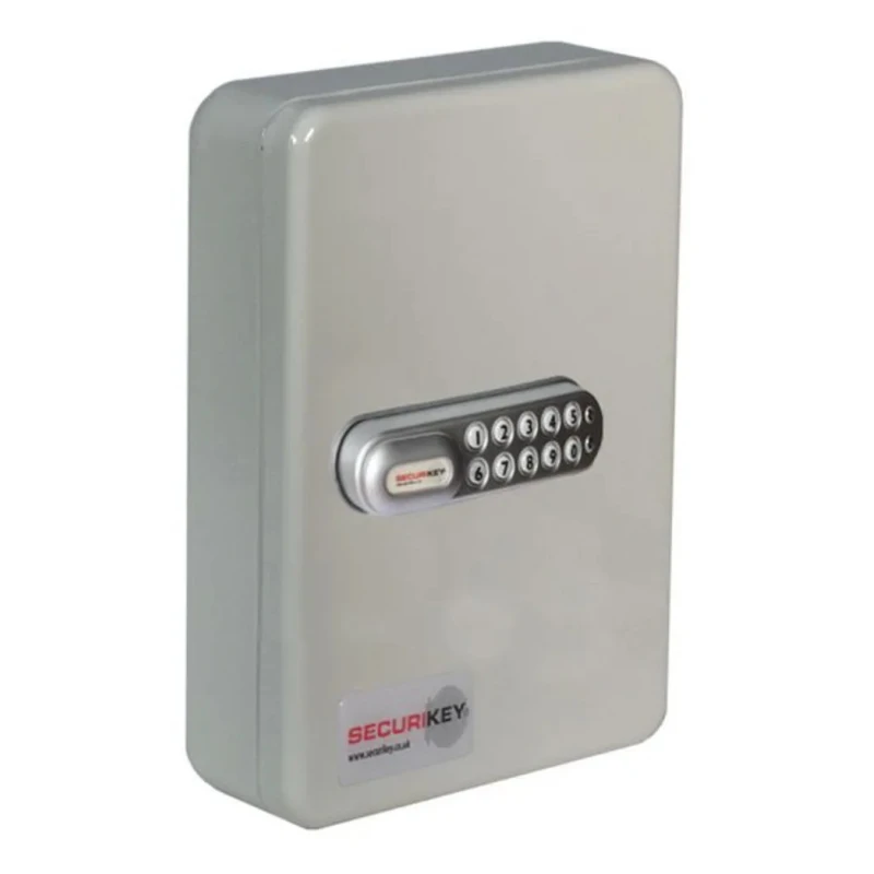 Securikey Steel Wall-Mount Key Cabinet 30 Hook Capacity Grey KC030ZECLIP54