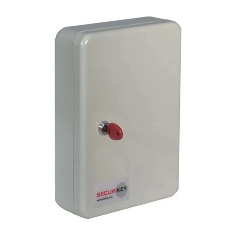 Securikey Steel Wall-Mount Key Cabinet 30 Hook Capacity Grey KC030ZECLIP54