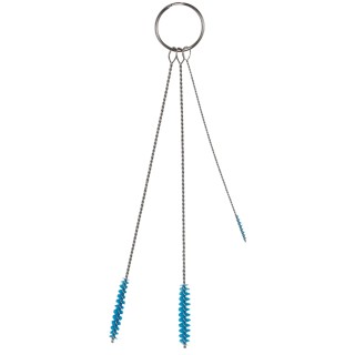 Vikan Blue Bottle Brush, 6 mm Bristle Length, 150 mm Overall Length, Polyethylene Terephthalate Bristle, Polypropylene 53623