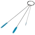 Vikan Blue Bottle Brush, 6 mm Bristle Length, 150 mm Overall Length, Polyethylene Terephthalate Bristle, Polypropylene 53623