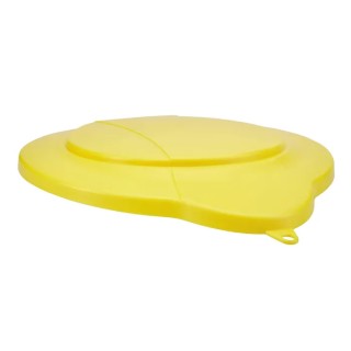 Vikan 12L Plastic Yellow Bucket Lid Hygienic Spill-Resistant with Clip System 56876