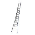 TUBESCA Aluminium 3-Section Aluminium Ladder Closed Height 3.49m Extended Height 6.01m Load Capacity 150kg Model 02443609