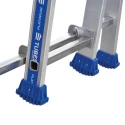 TUBESCA Aluminium 3-Section Aluminium Ladder Closed Height 3.49m Extended Height 6.01m Load Capacity 150kg Model 02443609