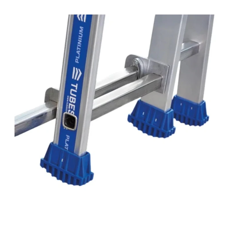 TUBESCA Aluminium 3-Section Aluminium Ladder Closed Height 3.49m Extended Height 6.01m Load Capacity 150kg Model 02443609