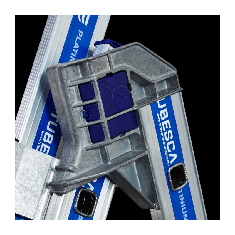 TUBESCA Aluminium 3-Section Aluminium Ladder Closed Height 3.49m Extended Height 6.01m Load Capacity 150kg Model 02443609