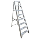 RS PRO Aluminium 8 steps Step Ladder 1.7 m Open Length 6 kg Weight 187-4992