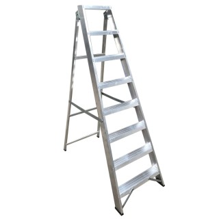 RS PRO Aluminium 8 steps Step Ladder 1.7 m Open Length 6 kg Weight 187-4992