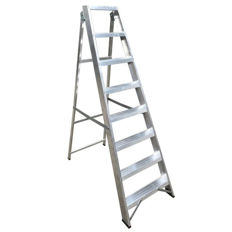 RS PRO Aluminium 8 steps Step Ladder 1.7 m Open Length 6 kg Weight 187-4992