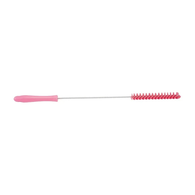 Vikan Pink Bottle Brush, 9 mm Bristle Length, 500 mm Overall Length, 20 mm Brush Diameter, Polypropylene Handle 53761
