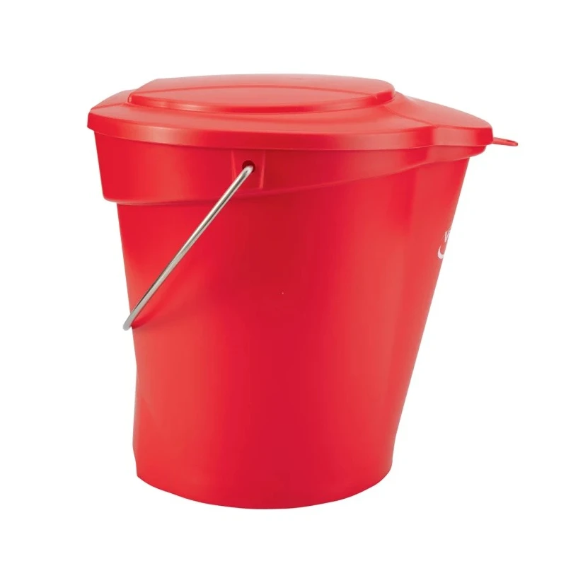 Vikan 12L Plastic Red Bucket Lid 56874 for Hygiene Bucket, Plastic Material, Clip System 56874