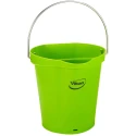 Vikan 6L Plastic Lime Round Bucket with Handle 260mm Length 270mm Width 568877
