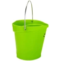 Vikan 6L Plastic Lime Round Bucket with Handle 260mm Length 270mm Width 568877