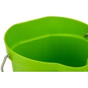Vikan 6L Plastic Lime Round Bucket with Handle 260mm Length 270mm Width 568877