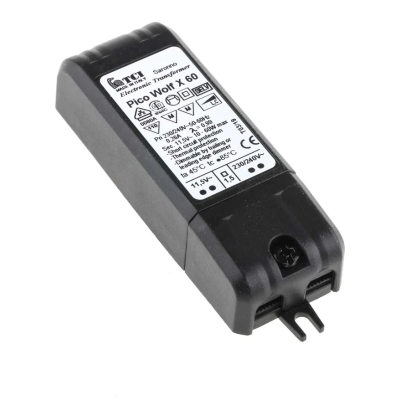 RS PRO 60 W Light Transformer 220 to 240 V ac Input, 11.5 to 12 V Output, Electronic Trailing Edge Dimming 714-1388