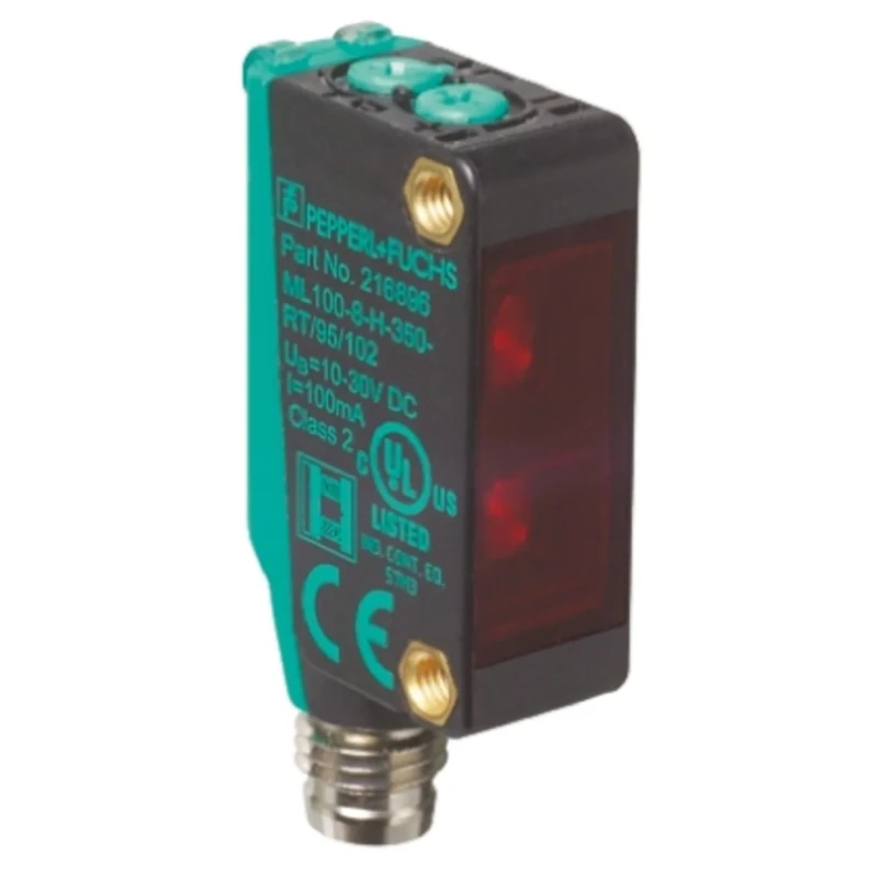 Pepperl + Fuchs Retroreflective Photoelectric Sensor Block Style 5 m Detection Range NPN Output IP67 ML100-55/95/102