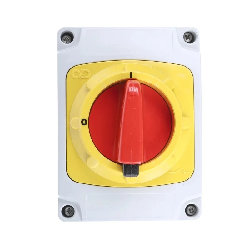 Craig & Derricott 3-Pole Base Isolator Switch IP65, 25A, 15 kW, Red Handle 